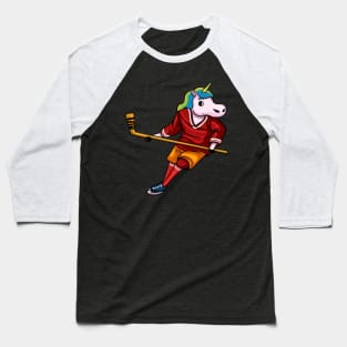 Unicorn Ice Hockey Ice Hockey Player Dab Gift Baseball T-Shirt